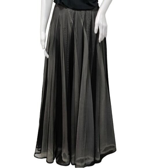 Alexia Admor New York Long Full Length Whimsy Glam Grunge Tulle Skirt in Black - Picture 2 of 13